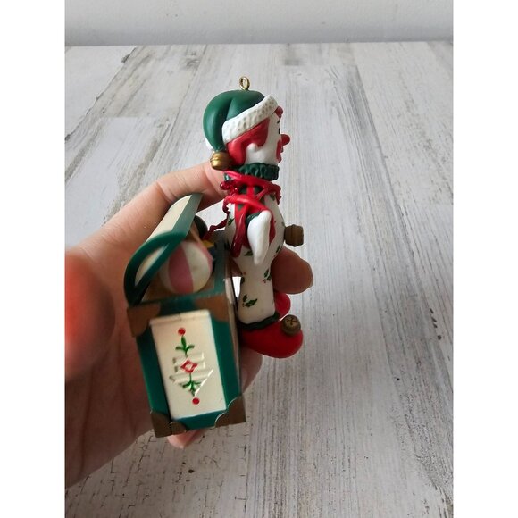 Vintage House of Lloyd clown toy chest ornament Xmas vintage 1992 as is - Picture 4 of 6